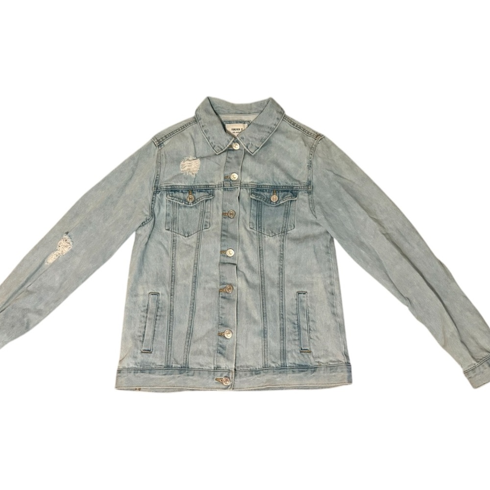 Ripped Jean Jacket (Light Blue)